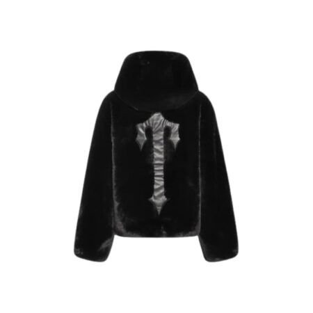 WOMEN’S IRONGATE T OVERSIZED FUR COAT – BLACK